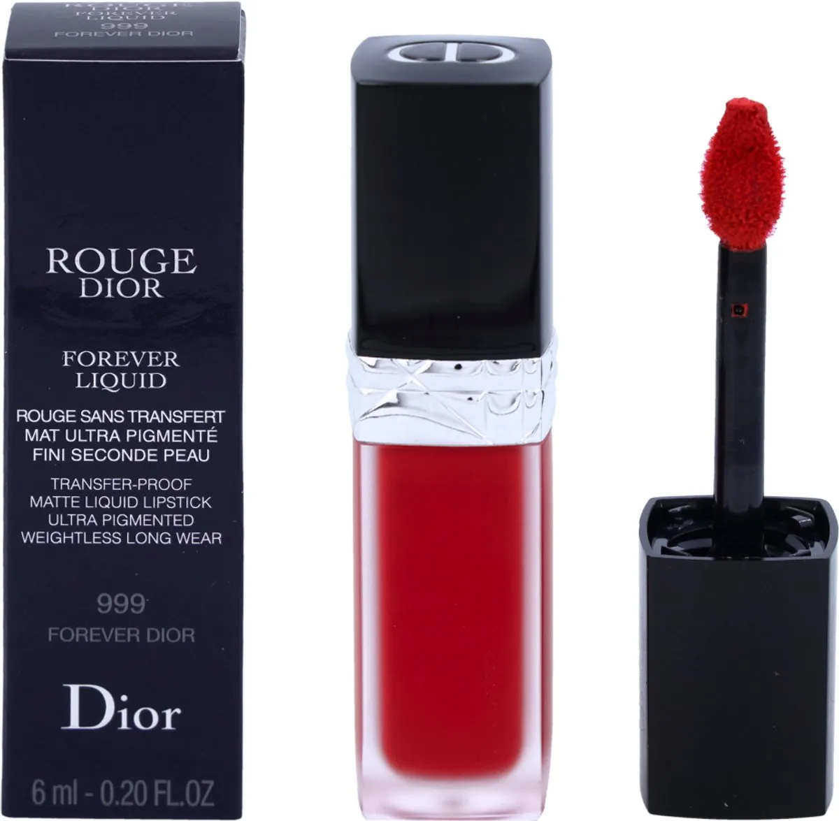Dior Rouge Forever Liquid Lipstick 999 Forever Dior - 6ml - afbeelding 6 van 6