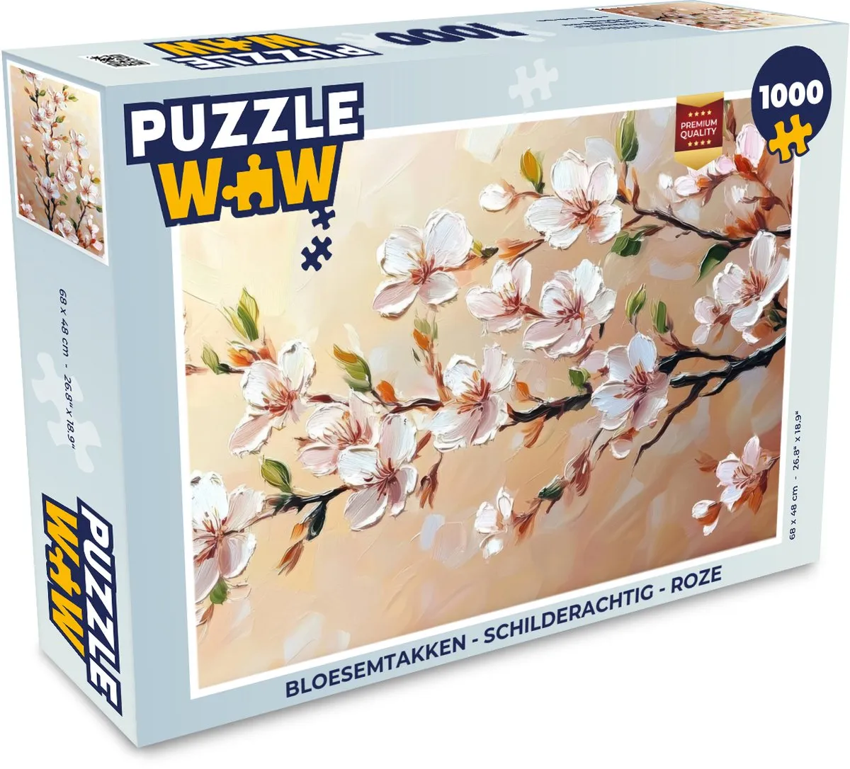 PuzzleWow Bloesemtakken Roze Legpuzzel 1000 Stuks
