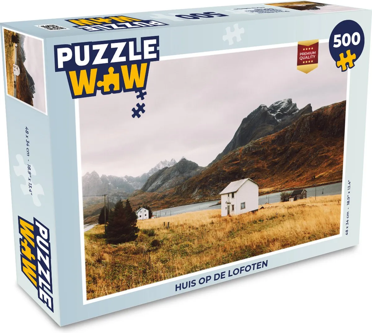 PuzzleWow Huis op de Lofoten Legpuzzel 500 Stuks