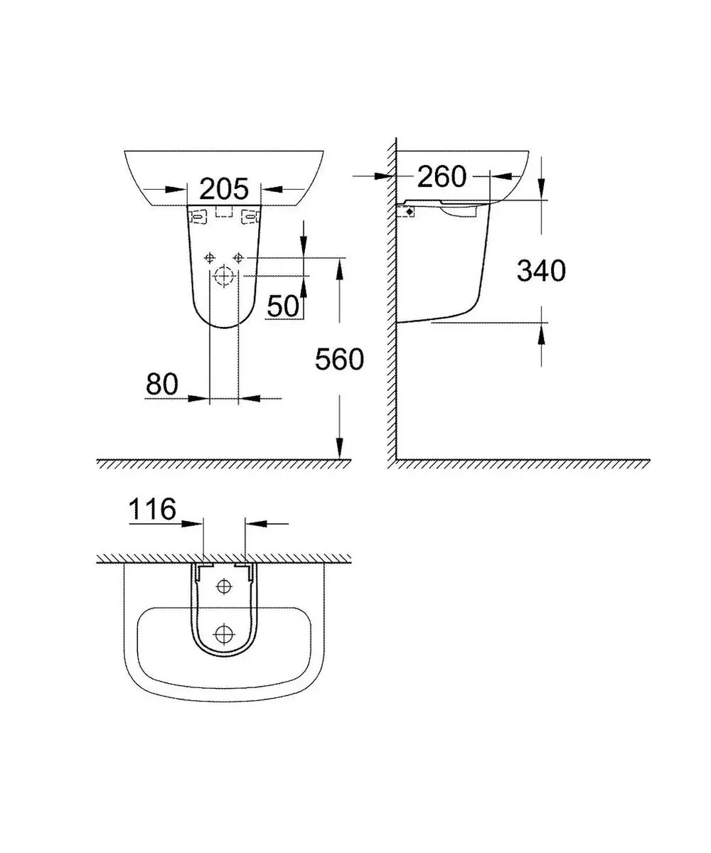 Grohe Euro Sifonkap Wasbak - Wit - afbeelding 3 van 6