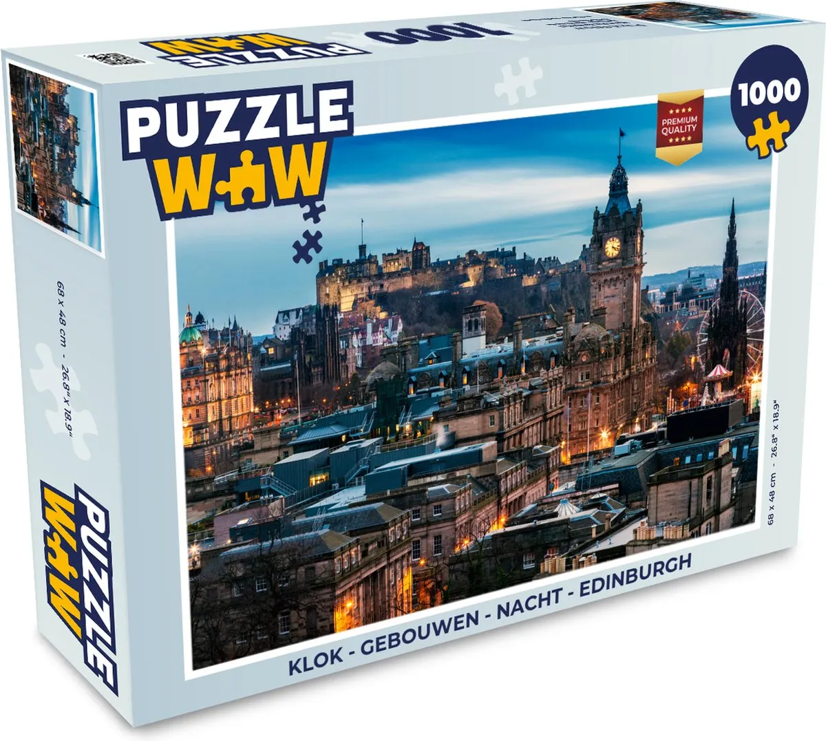 PuzzleWow Edinburgh Nacht Legpuzzel 1000 Stuks