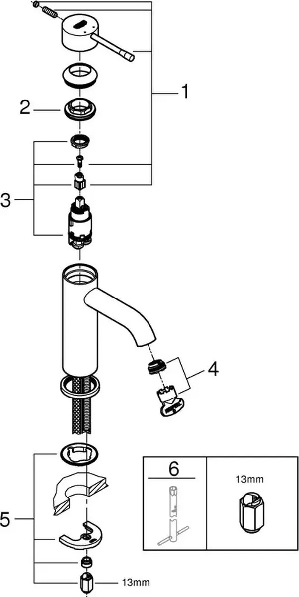 GROHE Essence Wastafelkraan 23590GL1 Lage uitloop - Cool Sunrise - afbeelding 4 van 4