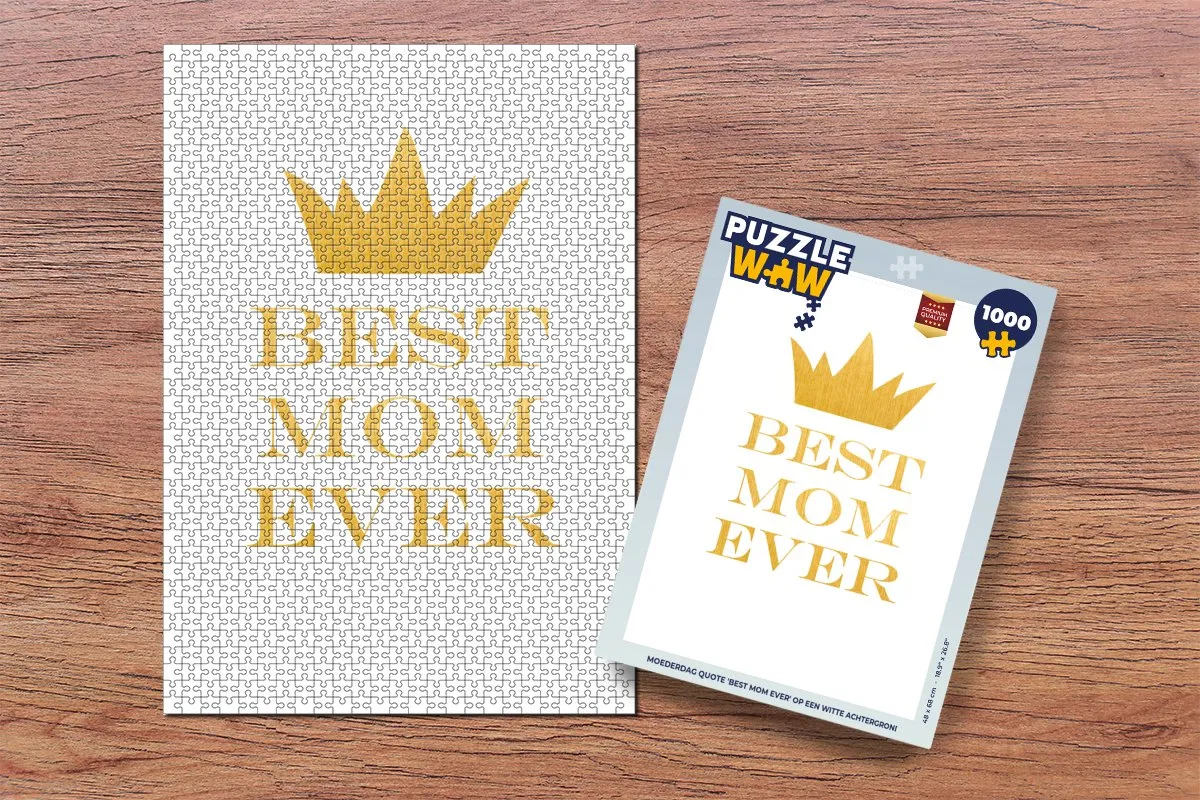 PuzzleWow Quotes Legpuzzel 1000 Stuks - Best Mom Ever - Multicolor