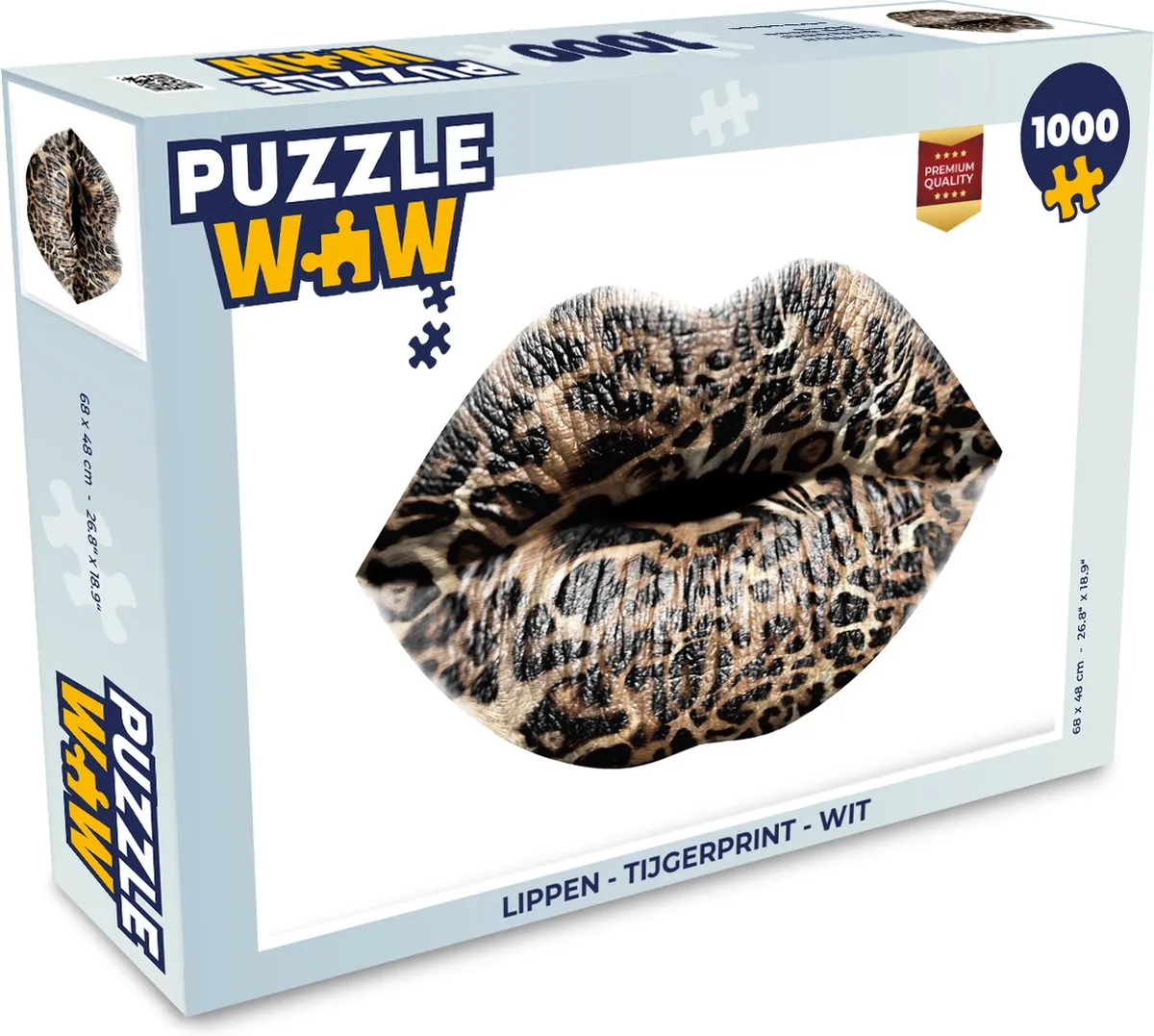PuzzleWow Lippen Tijgerprint Legpuzzel 1000 Stuks