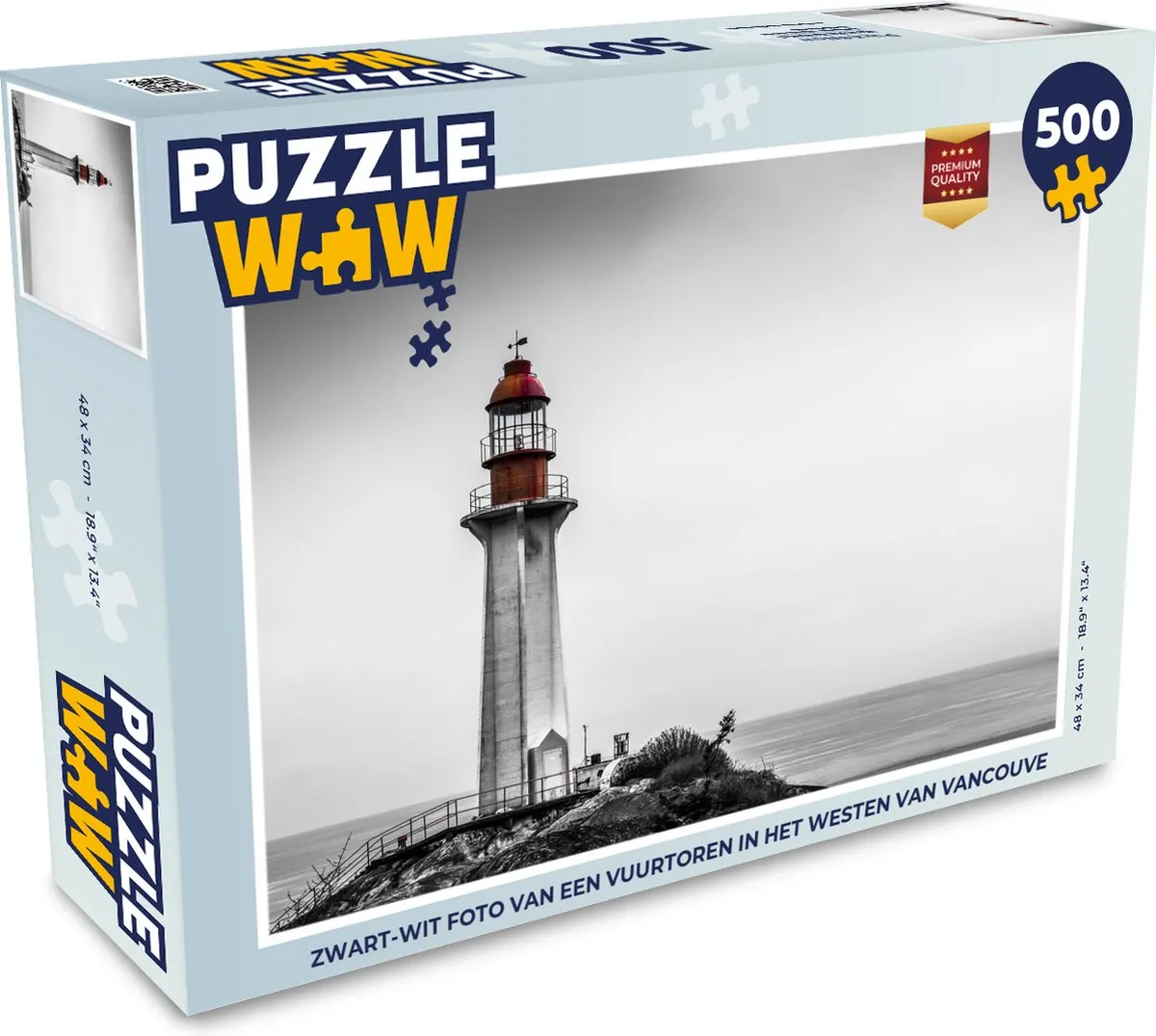 PuzzleWow Vuurtoren Vancouver Legpuzzel 500 Stuks