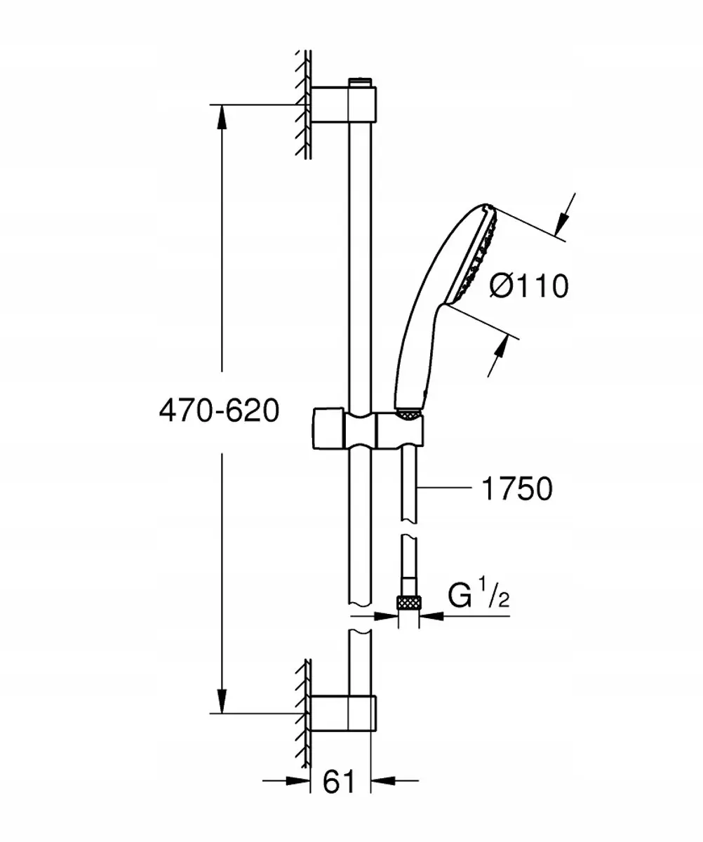 GROHE Tempesta 110 Doucheset - Chroom - afbeelding 2 van 2