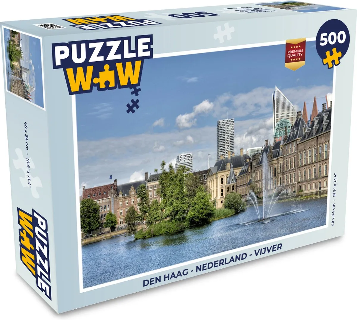 PuzzleWow Den Haag Nederland Vijver Legpuzzel 500 Stuks