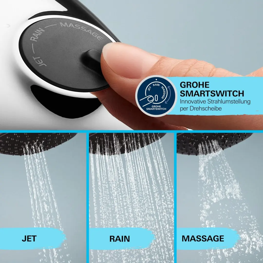 Grohe Vitalio Start Doucheset - 3 Straalopties - Chroom - afbeelding 4 van 6