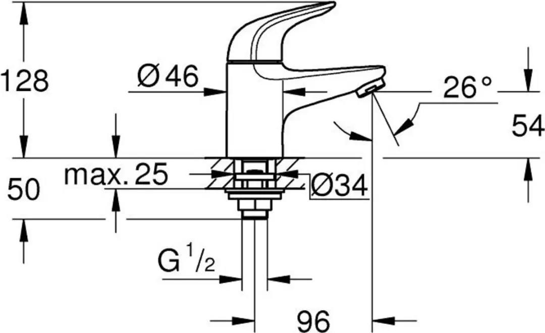 GROHE Europro Fonteinkraan XS Chroom - afbeelding 4 van 4