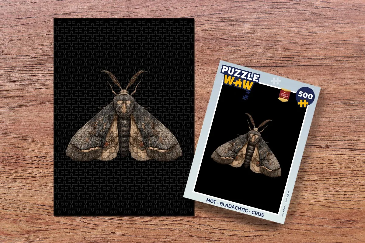 PuzzleWow Mot Legpuzzel 500 Stuks - Grijs