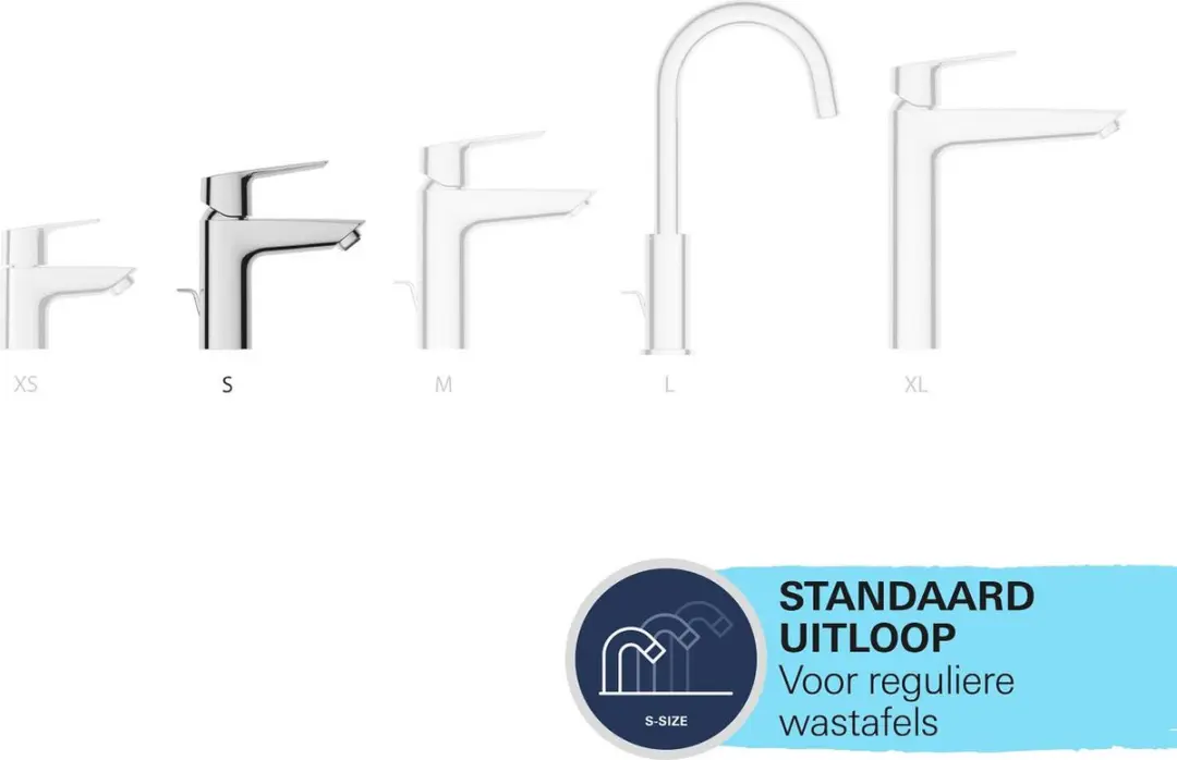 GROHE Start Wastafelkraan 235512432 - Mat Zwart - afbeelding 5 van 6
