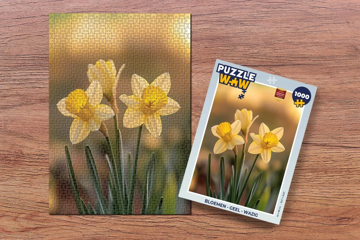 PuzzleWow Bloemen Legpuzzel 1000 Stuks - Geel