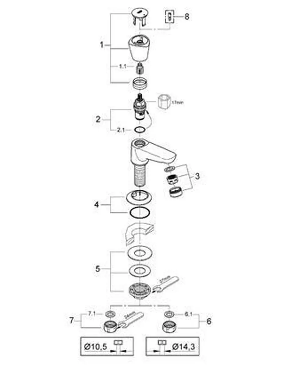 Grohe Costa S Fonteinkraan - Chroom 20405001 - afbeelding 2 van 6