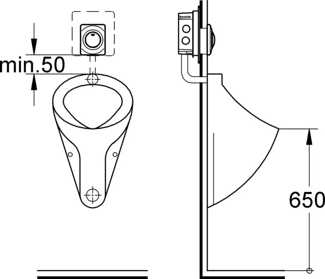 GROHE Surf Urinoir Bedieningsplaat - Alpine Wit - afbeelding 5 van 6