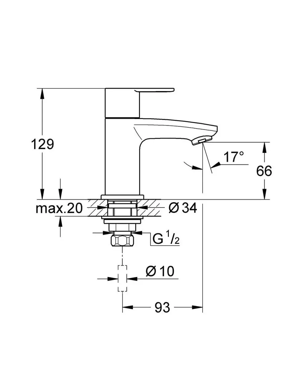 Grohe Eurostyle Cosmopolitan Fonteinkraan 23039002 - Chroom - afbeelding 5 van 6