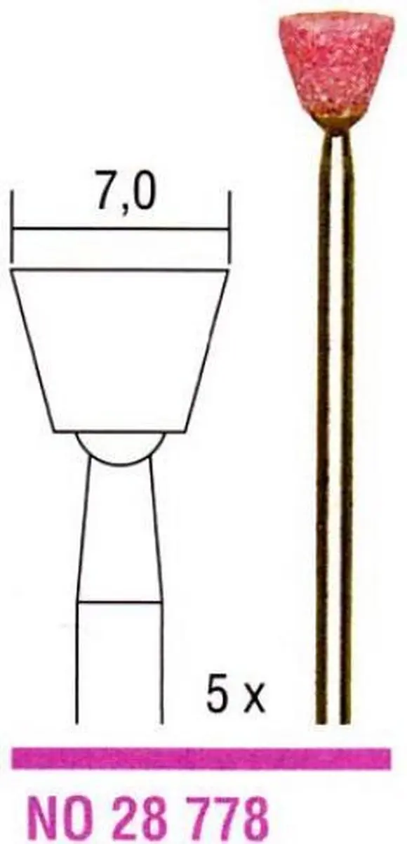 Proxxon Edelkorund Slijpstiftenset Pr28778 - 5-delig - afbeelding 2 van 2