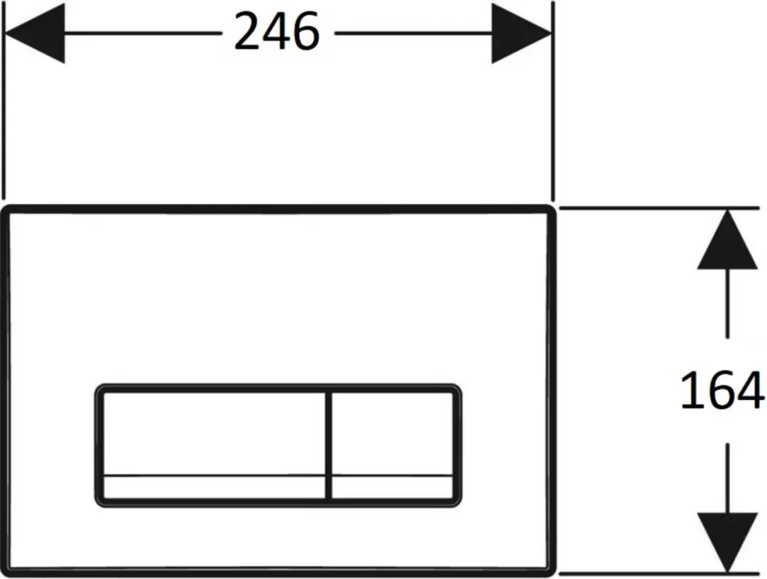 Geberit Delta50 Bedieningsplaat 115.105.11.5 - Wit Alpin - afbeelding 2 van 5