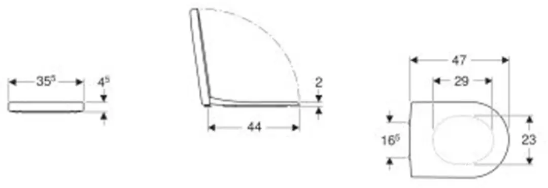 Geberit 300 Basic Closetzitting Topfix - Wit - afbeelding 2 van 6