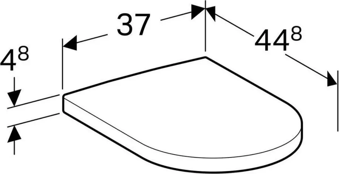 Geberit 300 Basic Closetzitting Topfix - Wit - afbeelding 4 van 6