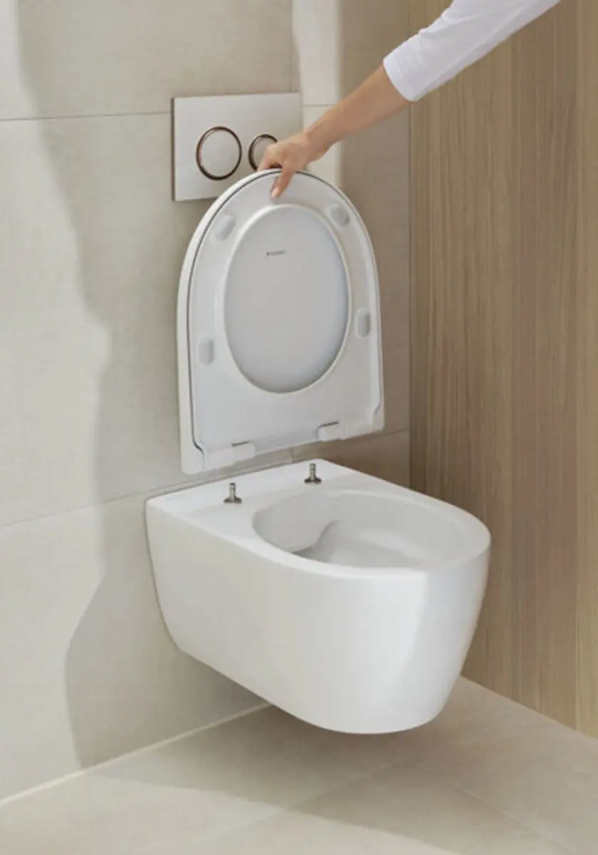 Geberit ICon WC-zitting Topfix Softclose Quick Release - Glanswit - afbeelding 3 van 6