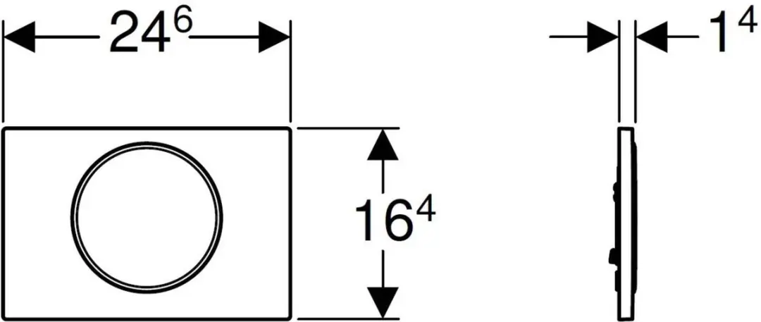 Geberit Sigma 10 Bedieningspaneel - Wit Glans - afbeelding 2 van 6