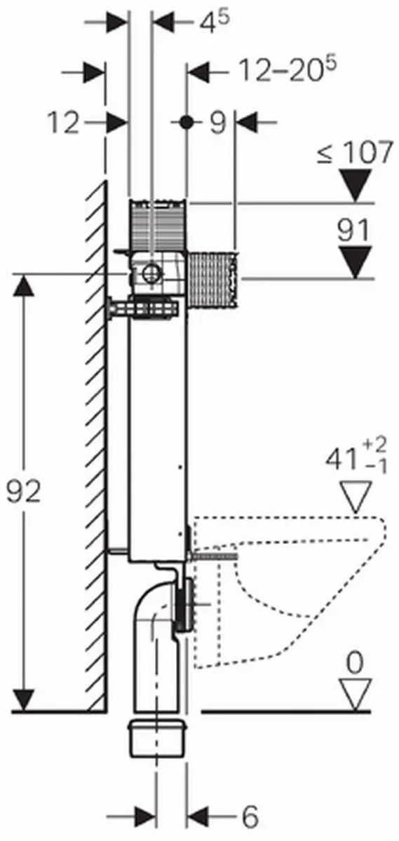 Geberit Kombifix Element 110.010.00.1 - WC-stortbak 98cm - afbeelding 2 van 5