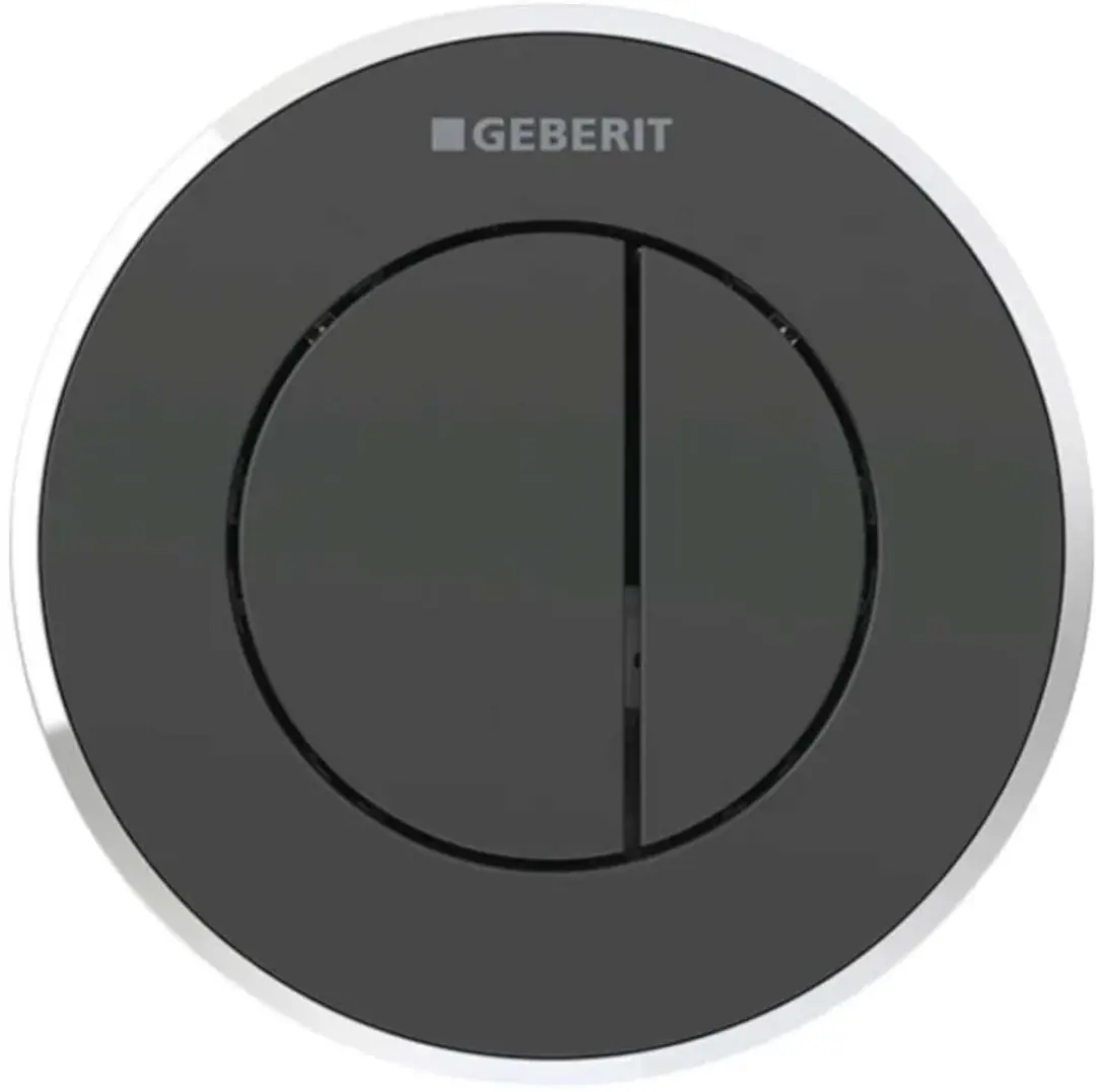 Geberit Sigma Bedieningspaneel 12cm - Zwart/Chroom - afbeelding 2 van 3