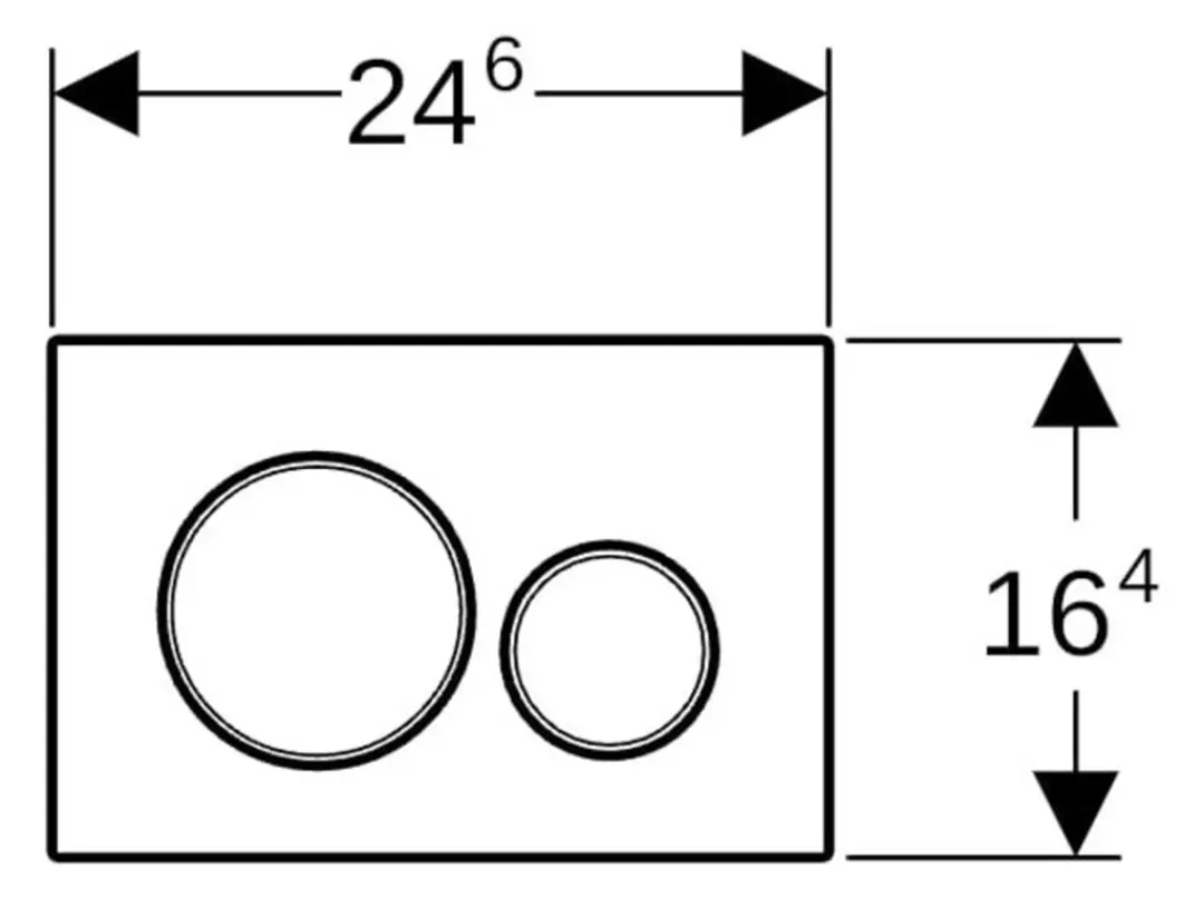 Geberit Sigma20 Bedieningsplaat - Mat Chroom - afbeelding 2 van 6