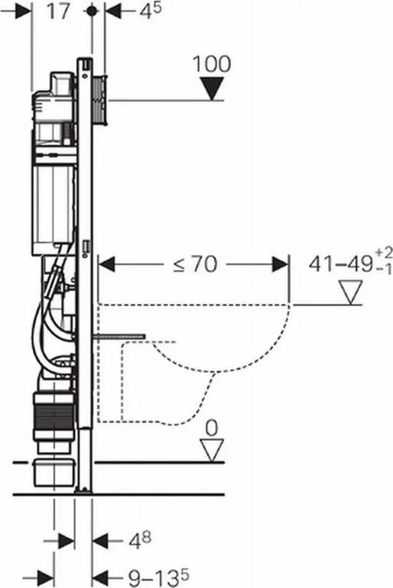 Geberit Duofix inbouwreservoir h112 sigma 12cm
