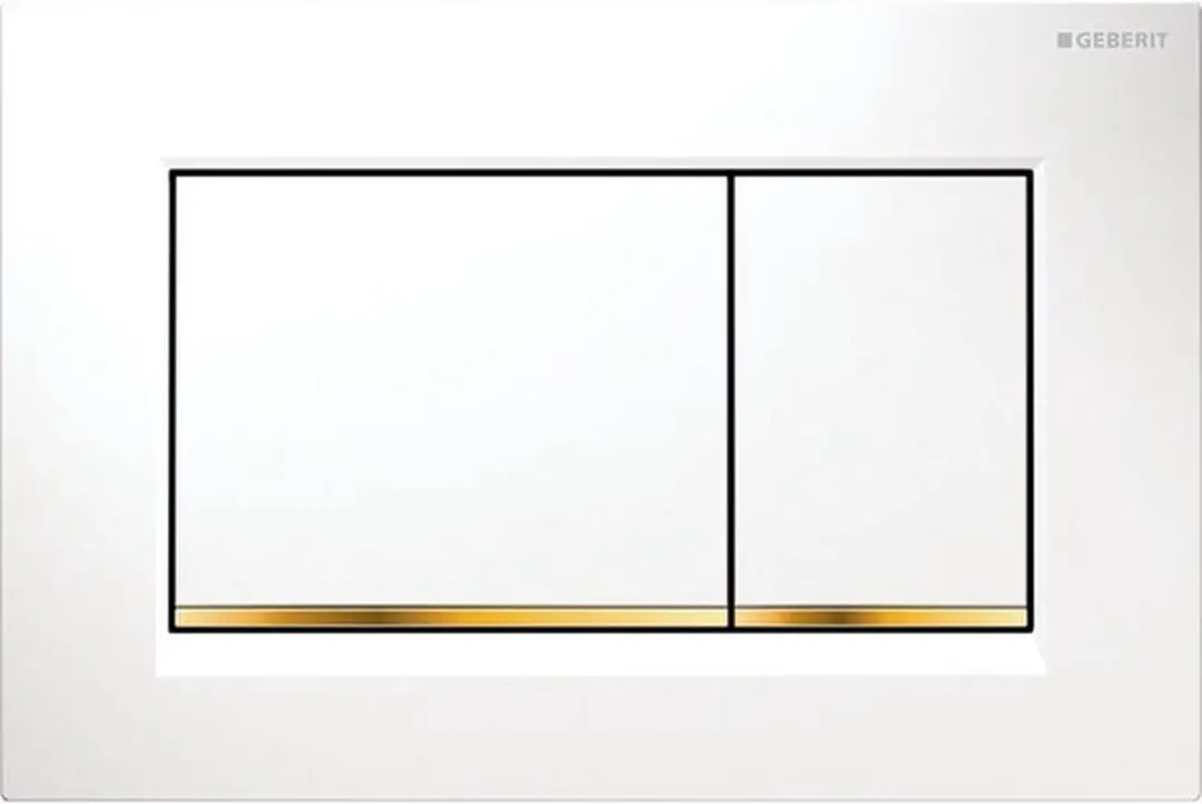 Geberit Sigma20 Bedieningsplaat 2-toets - Wit/Goud - afbeelding 6 van 6