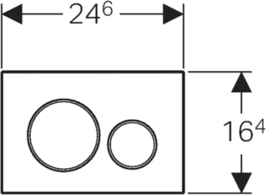 Geberit Sigma20 Bedieningsplaat - Zwart/Chroom - afbeelding 5 van 6