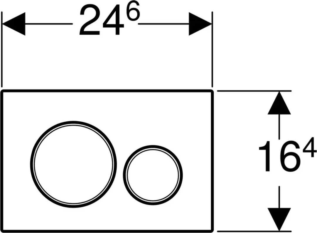Geberit Sigma20 Bedieningsplaat 2-toets - Matzwart - afbeelding 3 van 6