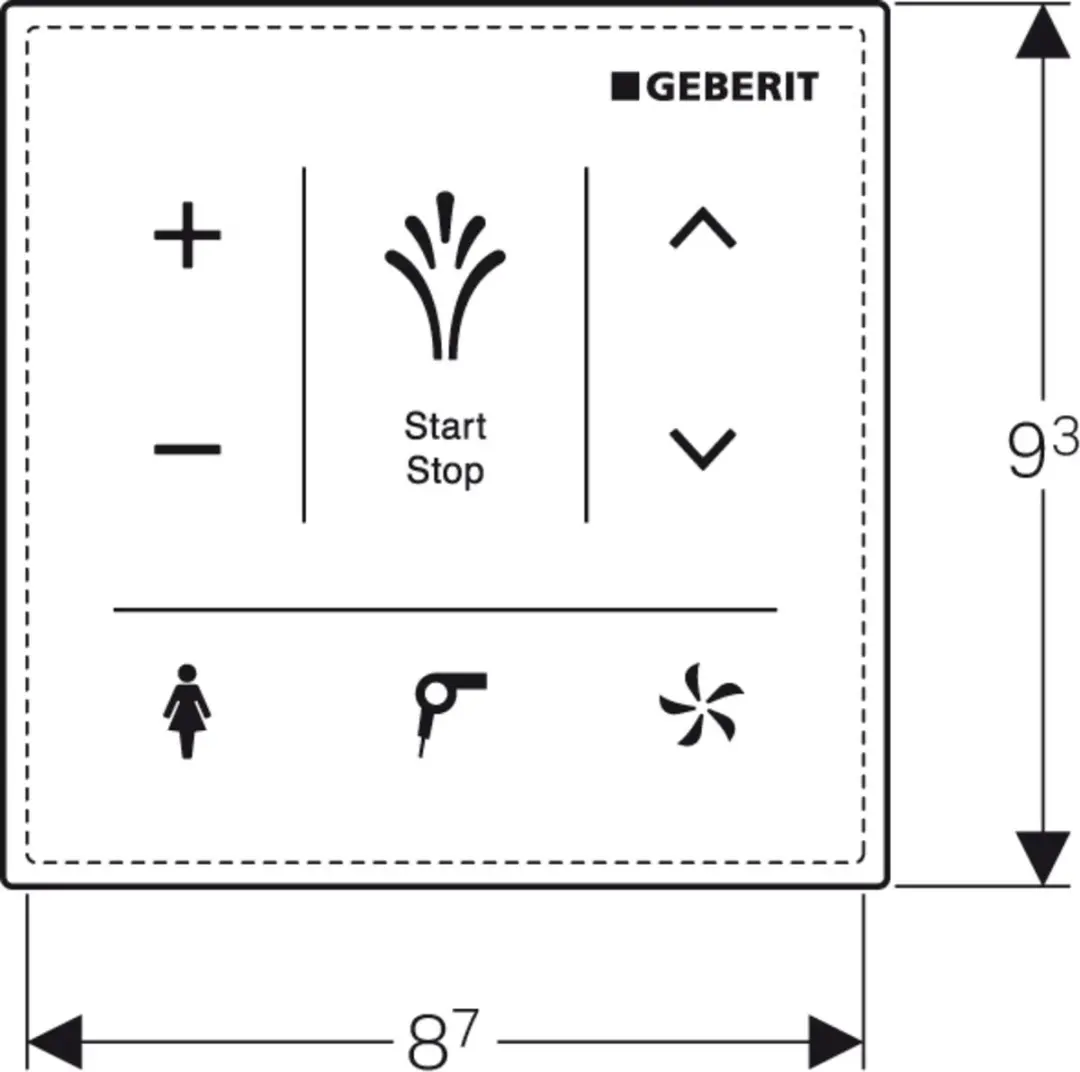Geberit AquaClean Bedieningspaneel 147.038.SI.1 - Wit - afbeelding 6 van 6