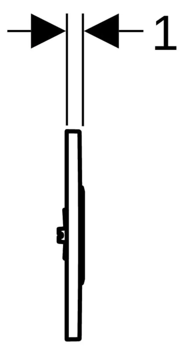 Geberit Type 10 Urinoir Bedieningsplaat - 230V - Wit/Glans Chroom - afbeelding 4 van 6