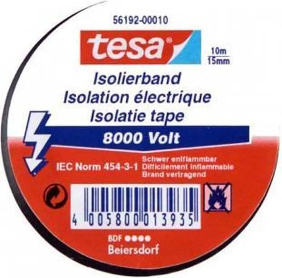 Tesa 56192-00014-22 Isolatietape Groen/Geel 10m x 15mm - afbeelding 3 van 4