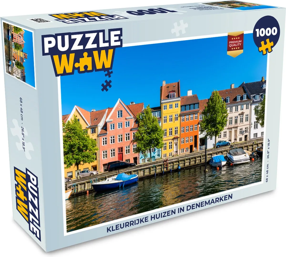 PuzzleWow Kleurrijke Huizen in Denemarken Legpuzzel 1000 Stuks