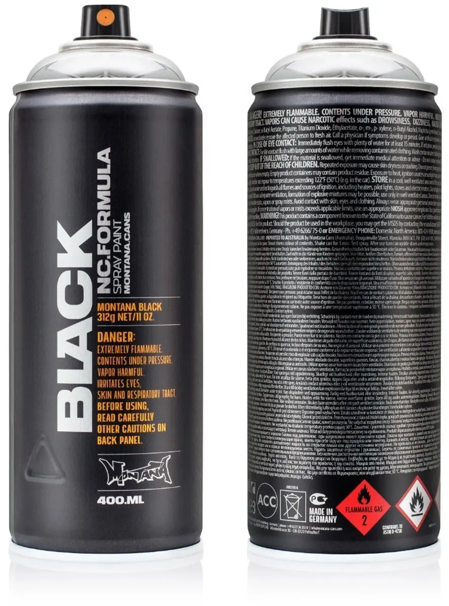 Montana BLACK Silverchrome spuitbus 400ml
