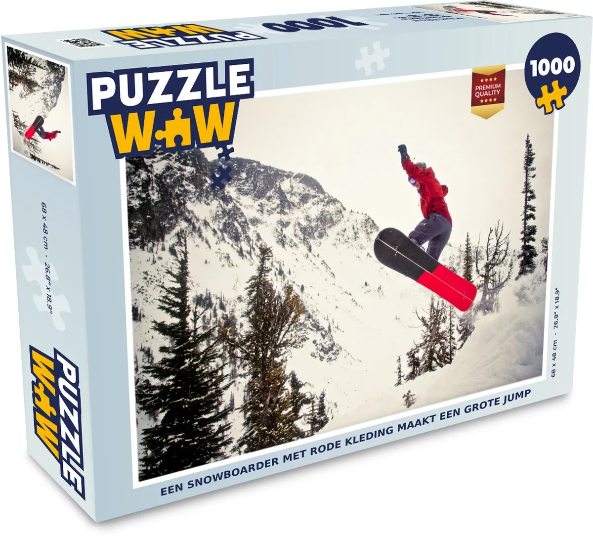 PuzzleWow Legpuzzel Snowboarder 1000 Stuks