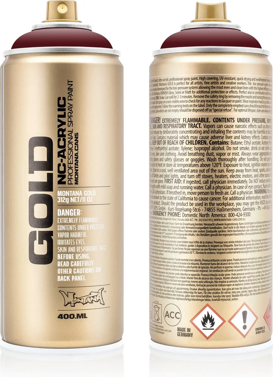 Montana GOLD G3070 Purple Red spuitbus 400ml