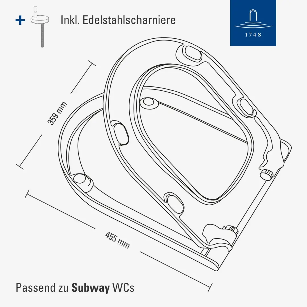Villeroy & Boch Subway 2.0 WC-deksel - Wit Alpin glans - afbeelding 5 van 6