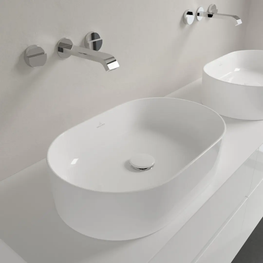 Villeroy & Boch Collaro Opzetwastafel 56x36cm Wit - afbeelding 6 van 6