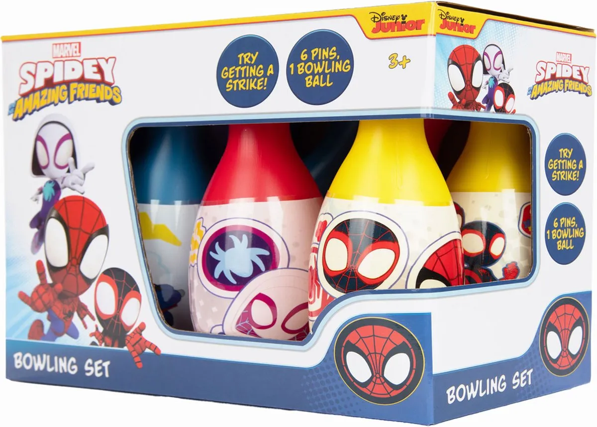 Marvel Spiderman Spidey Strike Bowlingset SPF-3411-FO - 6 Kegels + 1 Bal