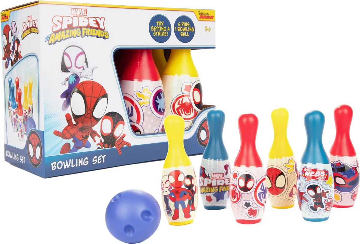 Marvel Spiderman Spidey Strike Bowlingset SPF-3411-FO - 6 Kegels + 1 Bal
