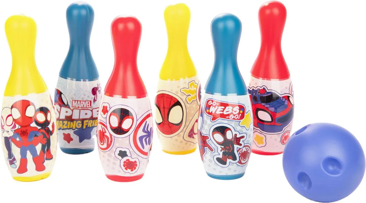 Marvel Spiderman Spidey Strike Bowlingset SPF-3411-FO - 6 Kegels + 1 Bal