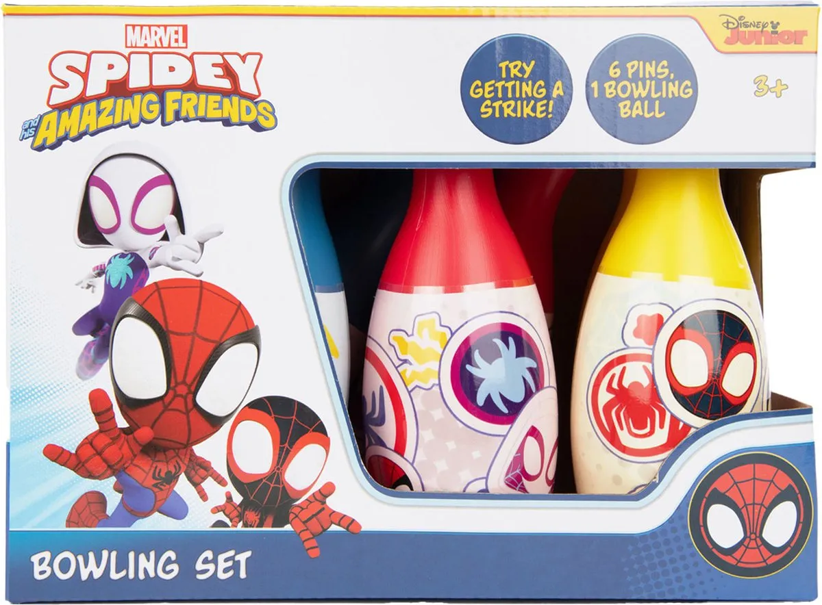 Marvel Spiderman Spidey Strike Bowlingset SPF-3411-FO - 6 Kegels + 1 Bal