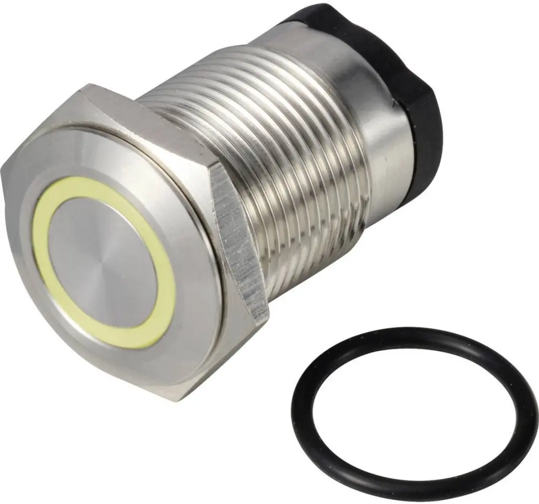 Tru Components TC-13224172 Druktoets 36V Geel IP65
