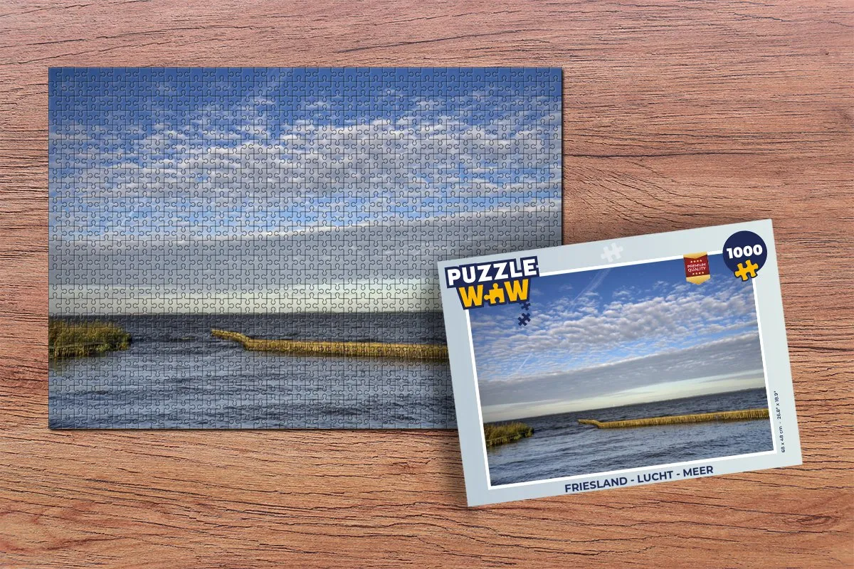 PuzzleWow Friesland Lucht Meer Legpuzzel 1000 Stuks - Multicolor