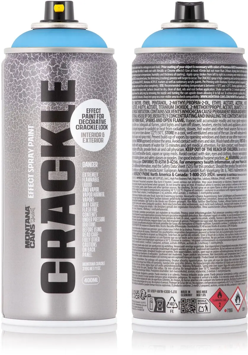 Montana CRACKLE Verf Blue Denim Spuitbus 400ml