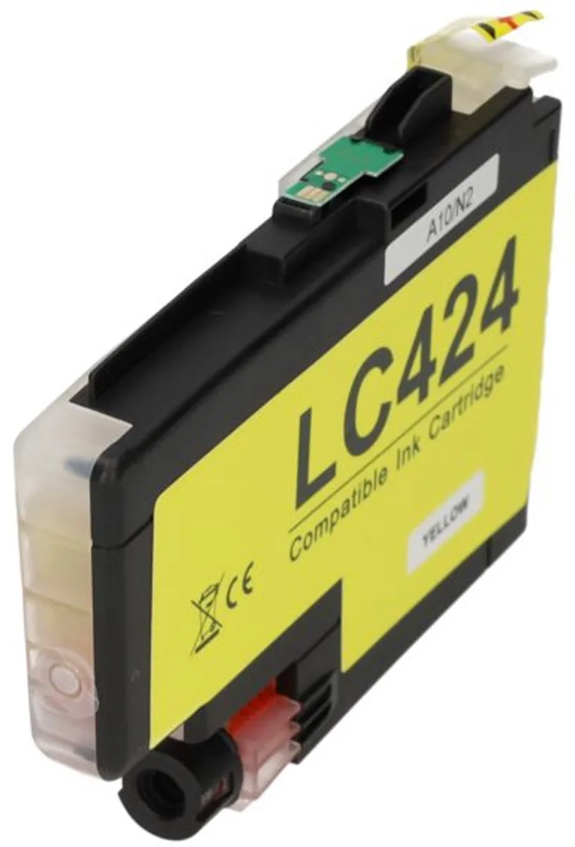 PrintAbout LC-424Y Inktcartridge Geel - 16ml - o.a. Brother