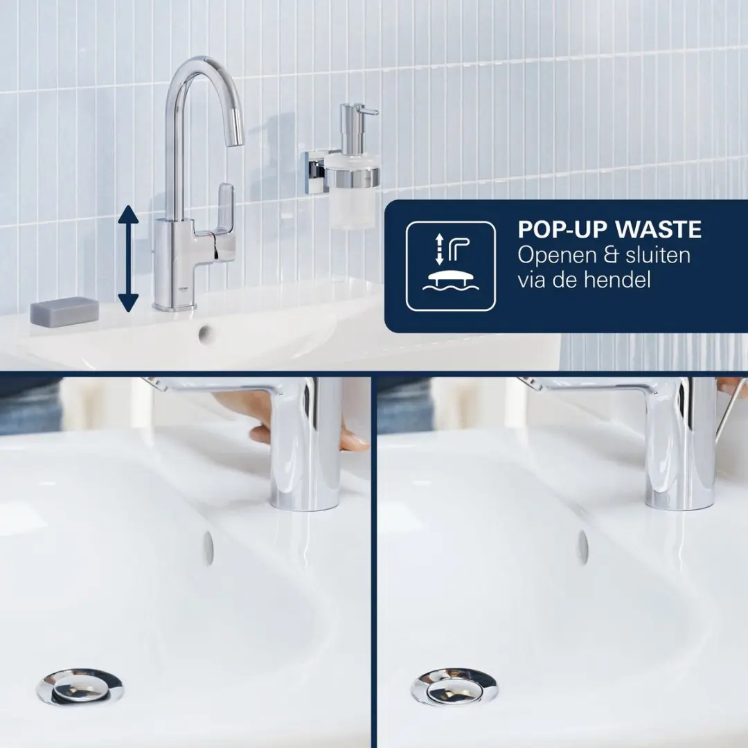 GROHE Dice L-Size 1018710000 Wastafelmengkraan - Chroom - afbeelding 5 van 6